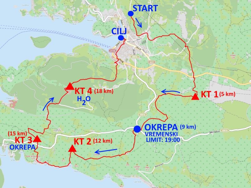 Vela Strka 2018 – Veli Trail karta
